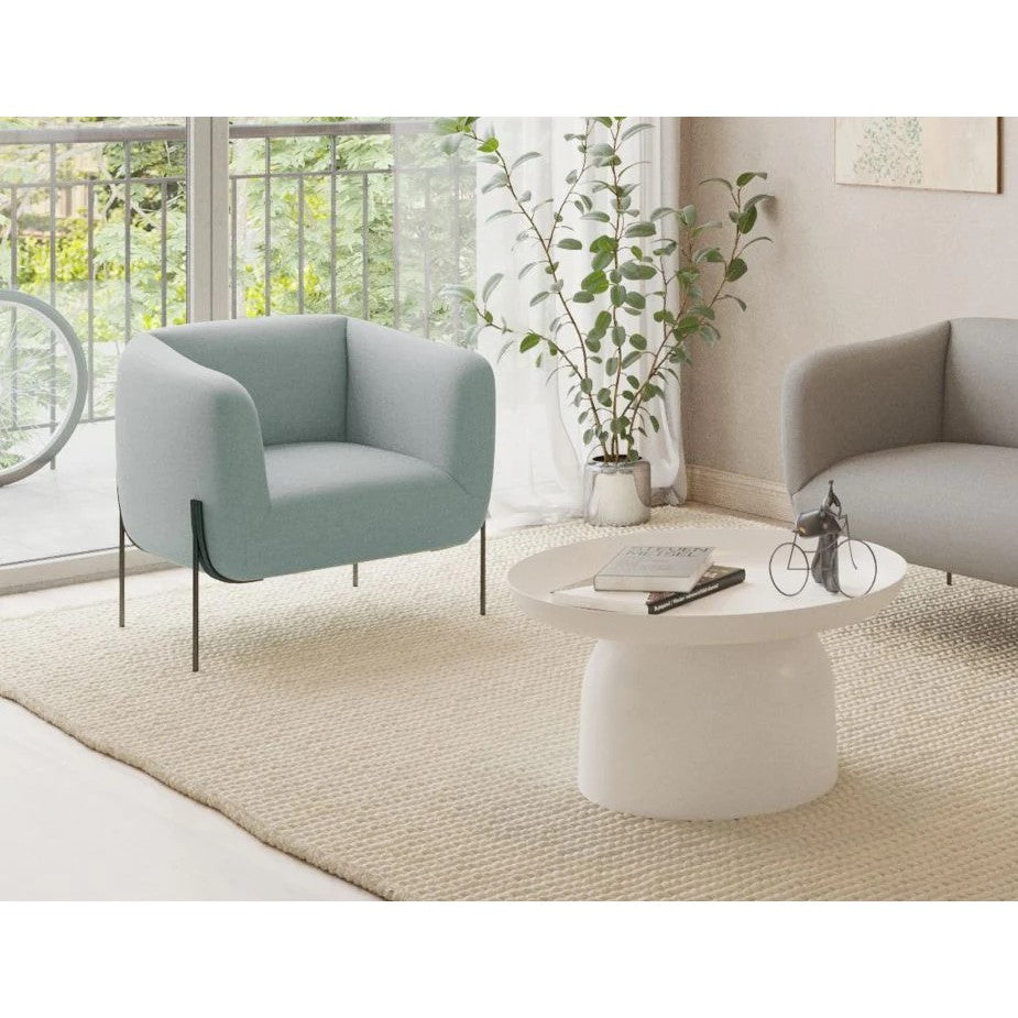 Intimate Solo Blue Single Seater Sofa (Available in 3 Frame Colors)
