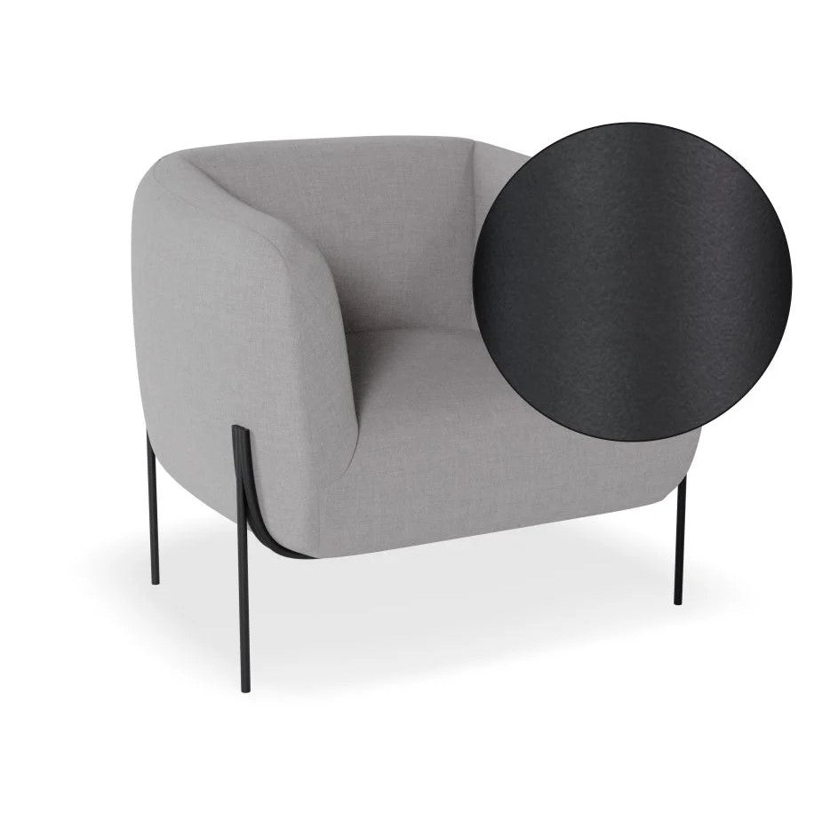 Intimate Solo Grey Single Seater Sofa (Available in 3 Frame Colors)
