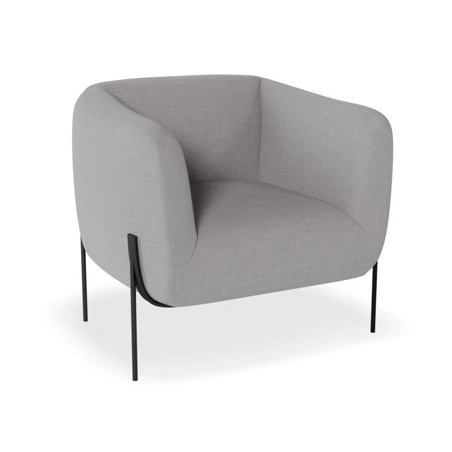Intimate Solo Grey Single Seater Sofa (Available in 3 Frame Colors)