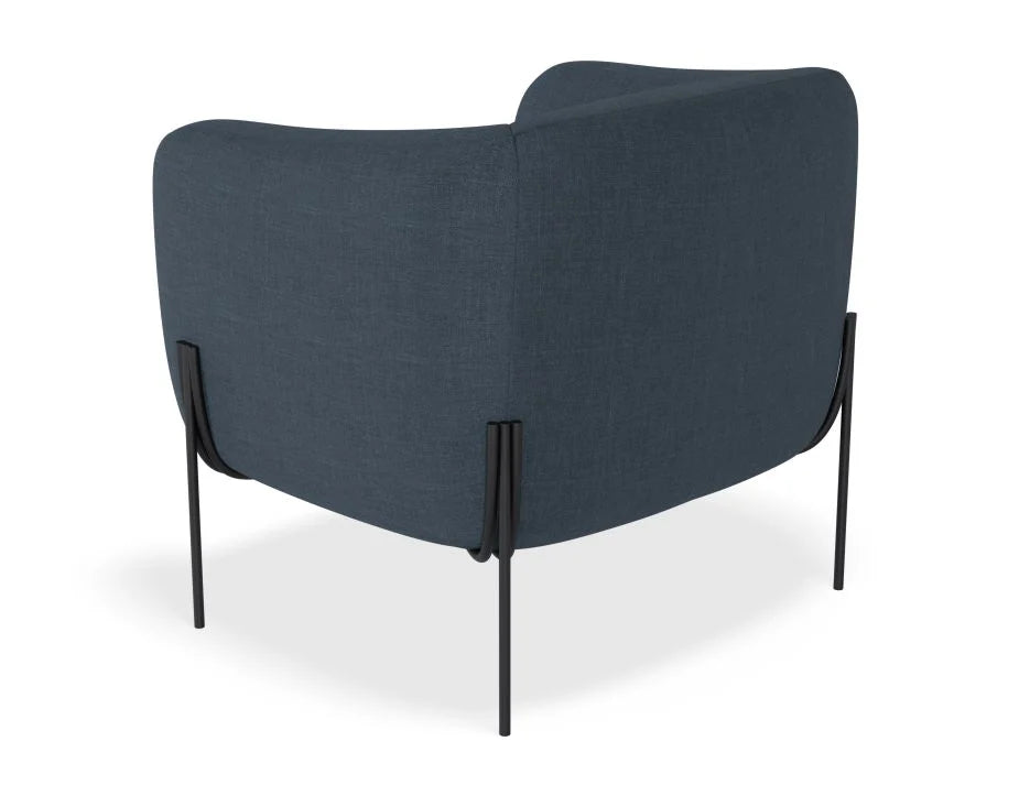 Intimate Solo Navy Single Seater Sofa (Available in 3 Frame Colors)