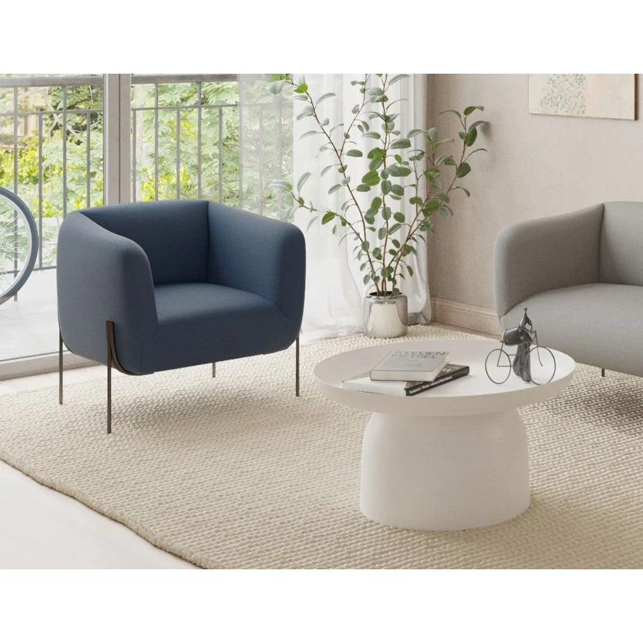 Intimate Solo Navy Single Seater Sofa (Available in 3 Frame Colors)