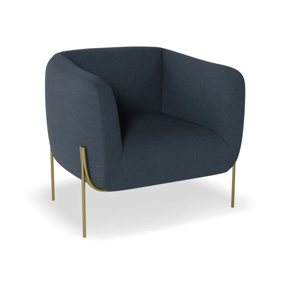 Intimate Solo Navy Single Seater Sofa (Available in 3 Frame Colors)
