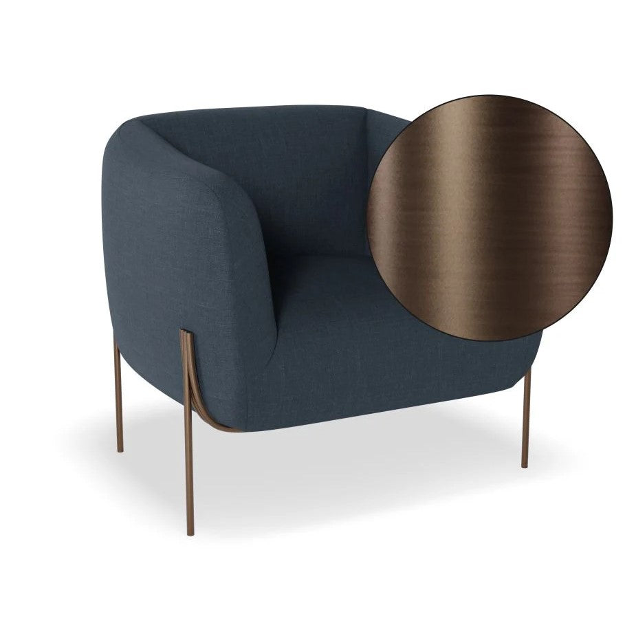 Intimate Solo Navy Single Seater Sofa (Available in 3 Frame Colors)