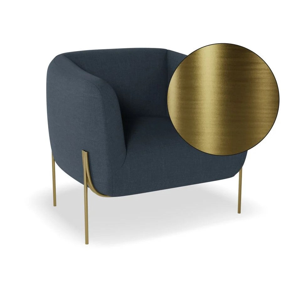 Intimate Solo Navy Single Seater Sofa (Available in 3 Frame Colors)