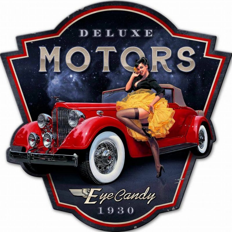 Iron Die Plate Beauty & Car Wall Decoration - Deluxe Motors
