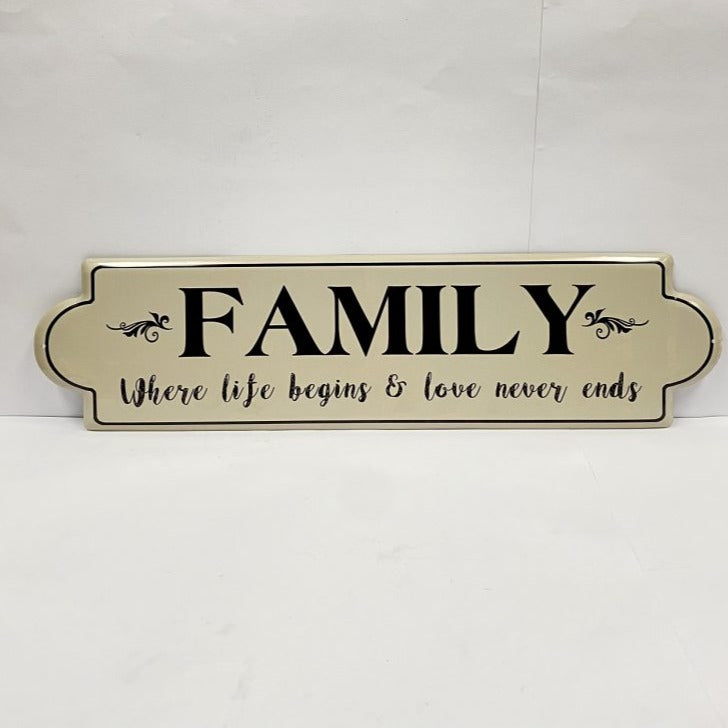 Iron Die Plate Beauty & Car Wall Decoration - Family
