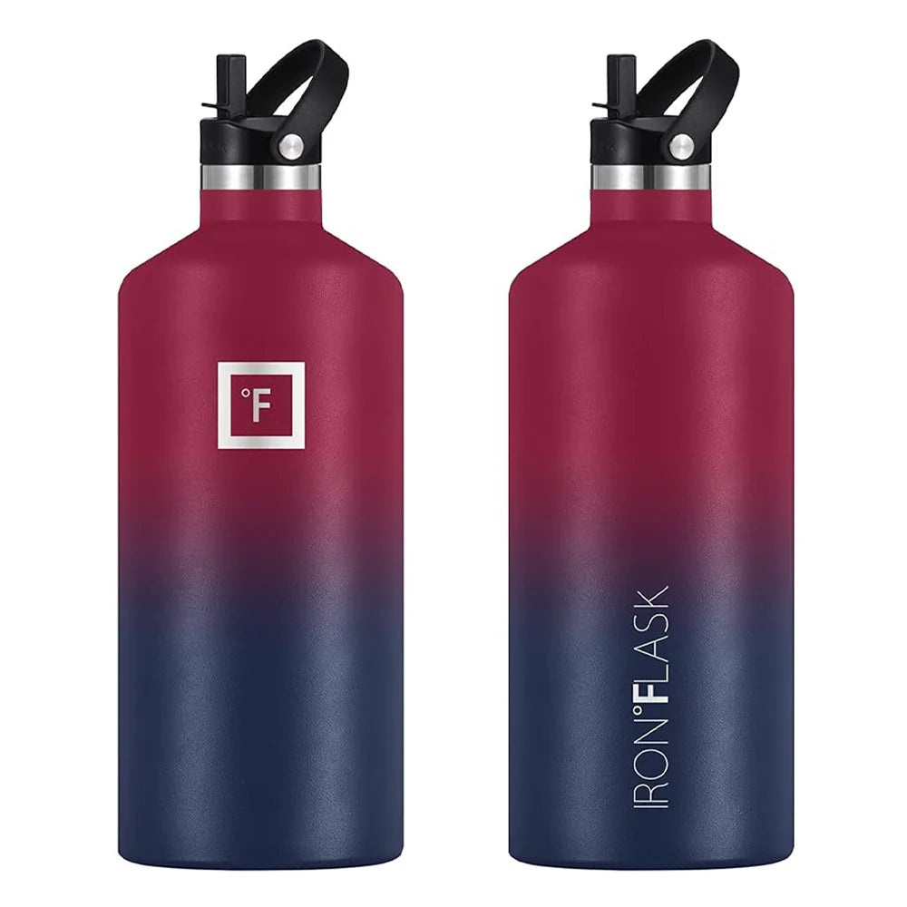 Iron Flask Bottle with Spout Lid 1900ml - Dark Rainbow