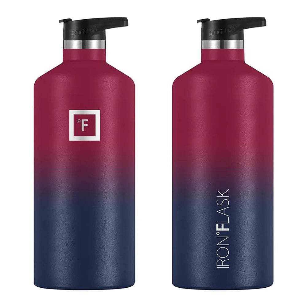 Iron Flask Bottle with Spout Lid 1900ml - Dark Rainbow