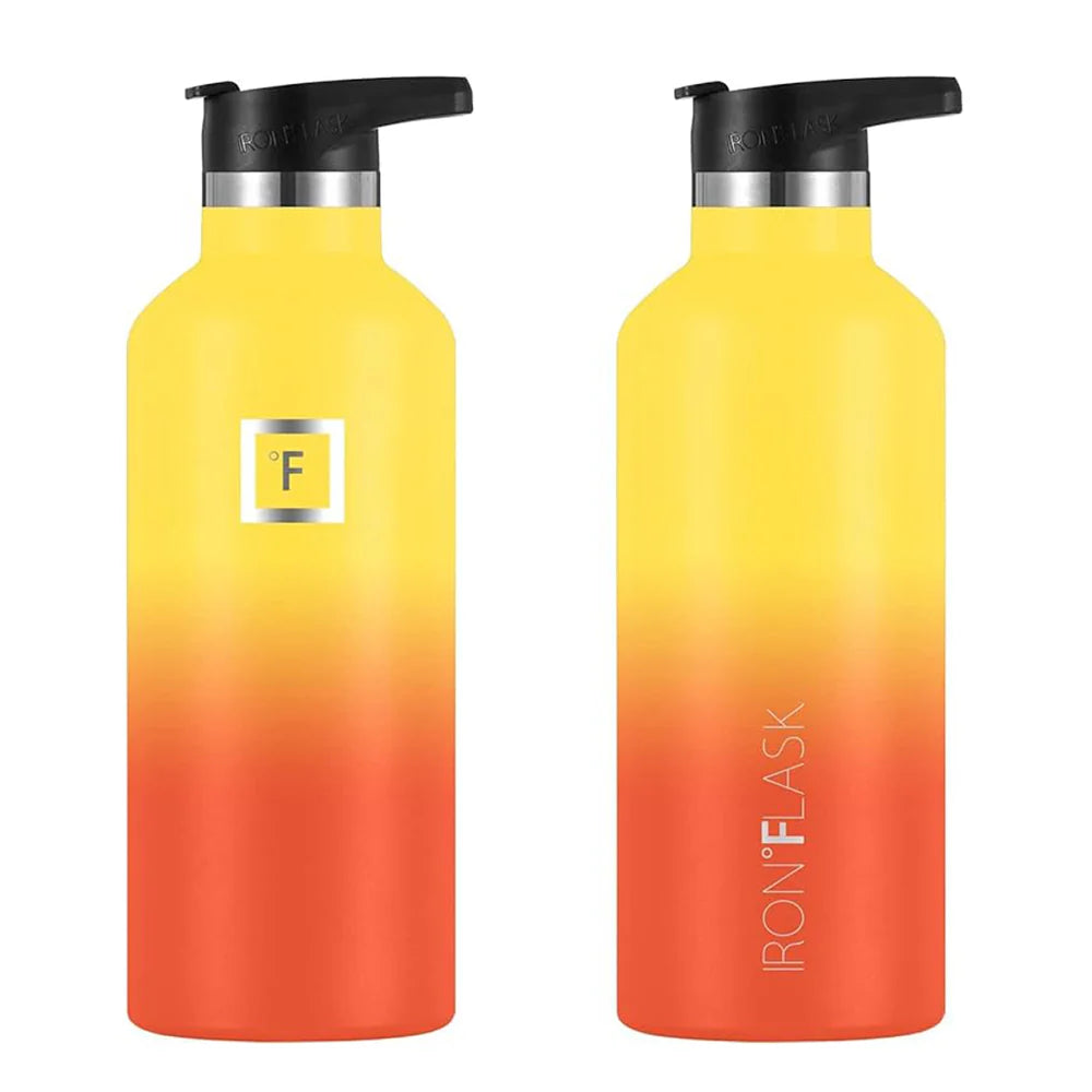 Iron Flask Bottle with Spout Lid 1900ml - Orange
