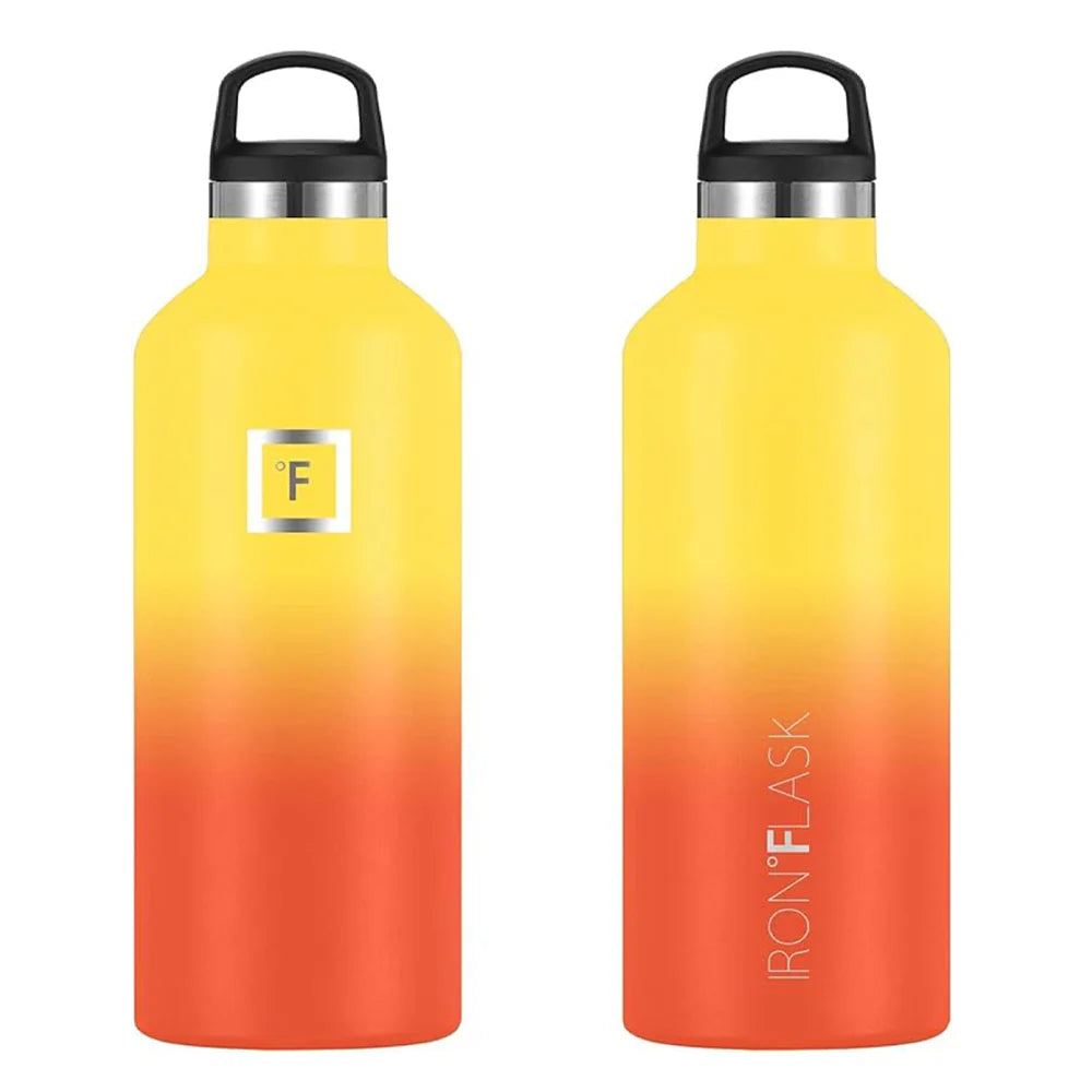 Iron Flask Bottle with Spout Lid 1900ml - Orange
