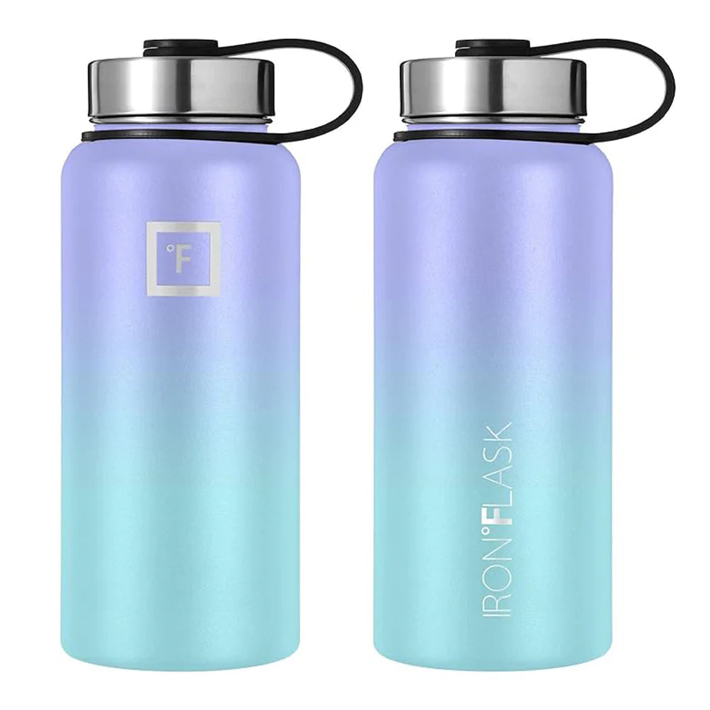 Iron Flask Bottle with Spout Lid 1900ml - Blue Waves