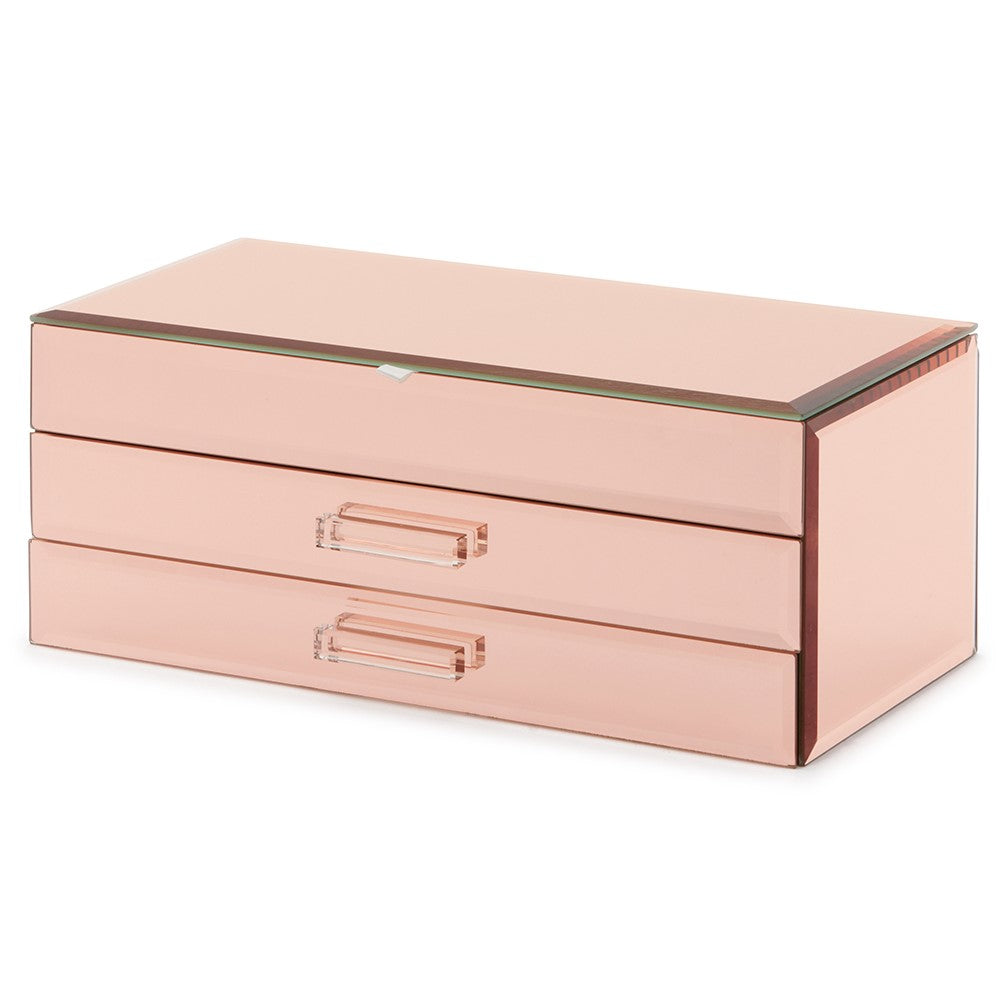 Personalised Isabella 3 Tiers Jewellery Box Large Rose Gold