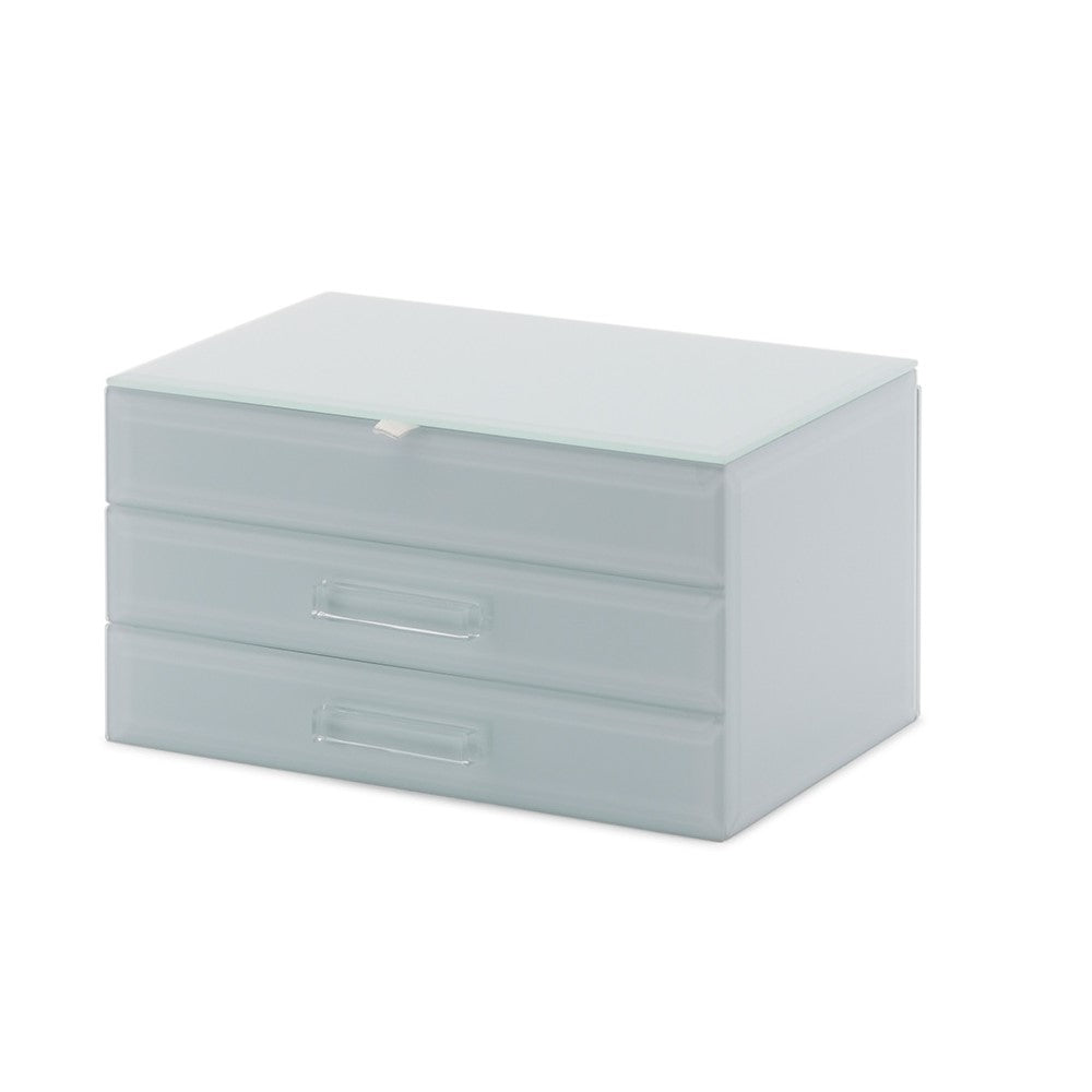 Personalised Isabella  3 Tiers Jewellery Box Medium Duck Egg Blue