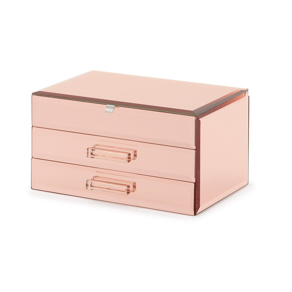 Personalised Isabella  3 Tiers Jewellery Box Medium Rose Gold