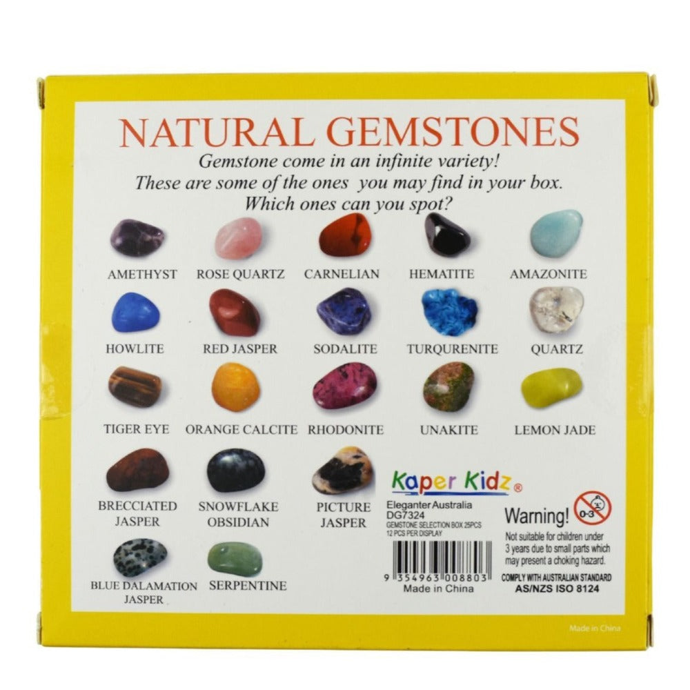 25 Pieces Natural Gemstones Collection