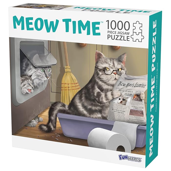 Meow Time Cat 1000 Pieces Jigsaw Puzzle