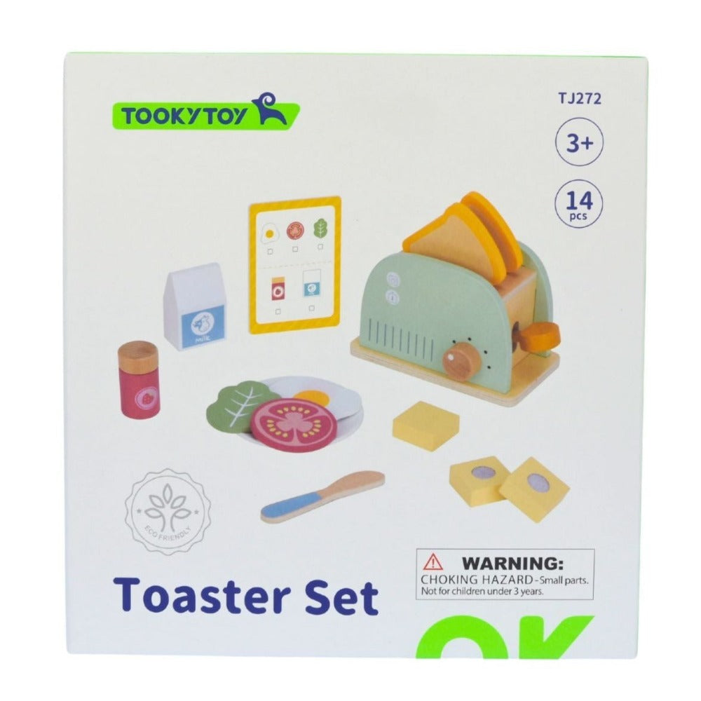 Joyful Kids Wooden Toaster Set