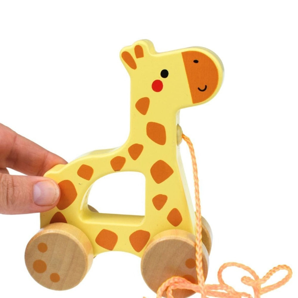 Jungle Wooden Pull Along Toy - Giraffe