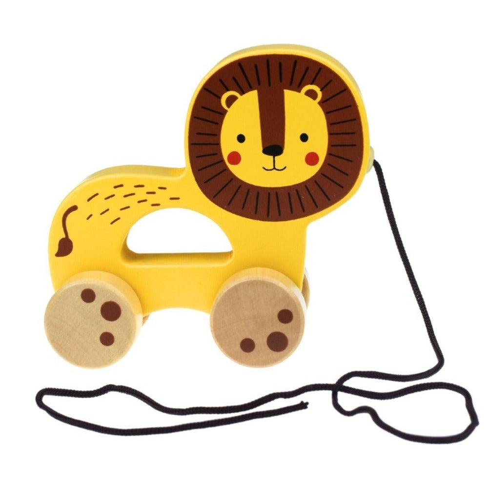 Jungle Wooden Pull Along Toy - Lion