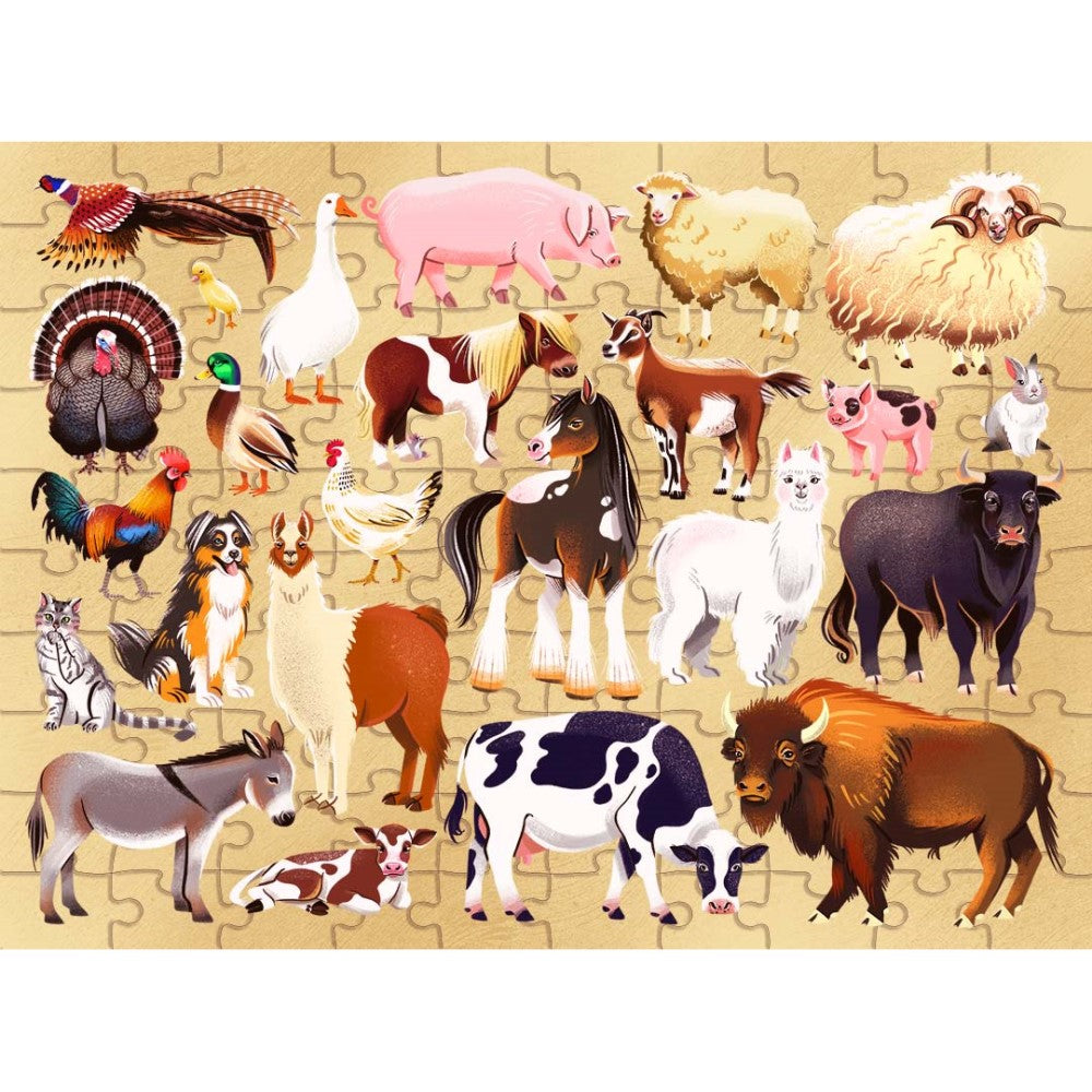 Junior Jigsaw Explore 24: Farm Animals 100 Piece Puzzle