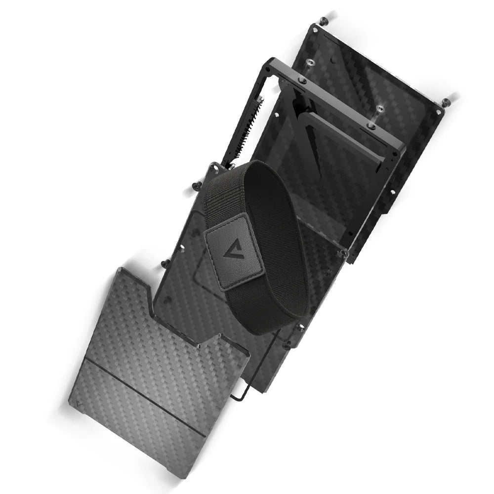 KeySmart Statik Carbon Fiber Wallet - Holds Up to 15 Cards