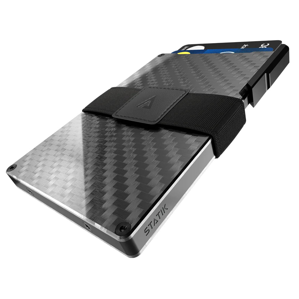 KeySmart Statik Carbon Fiber Wallet - Holds Up to 15 Cards