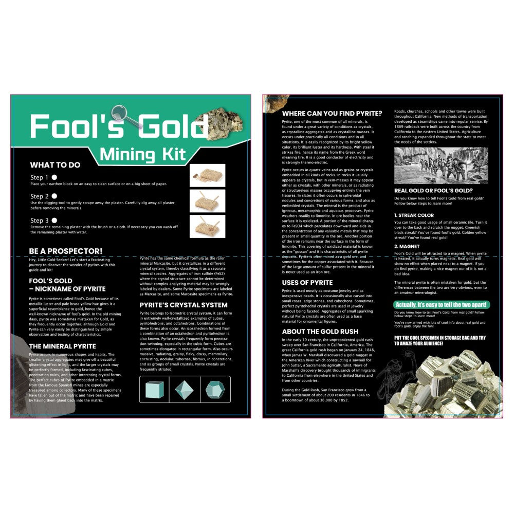 Kids DIY Fool's Gold Mining Kit