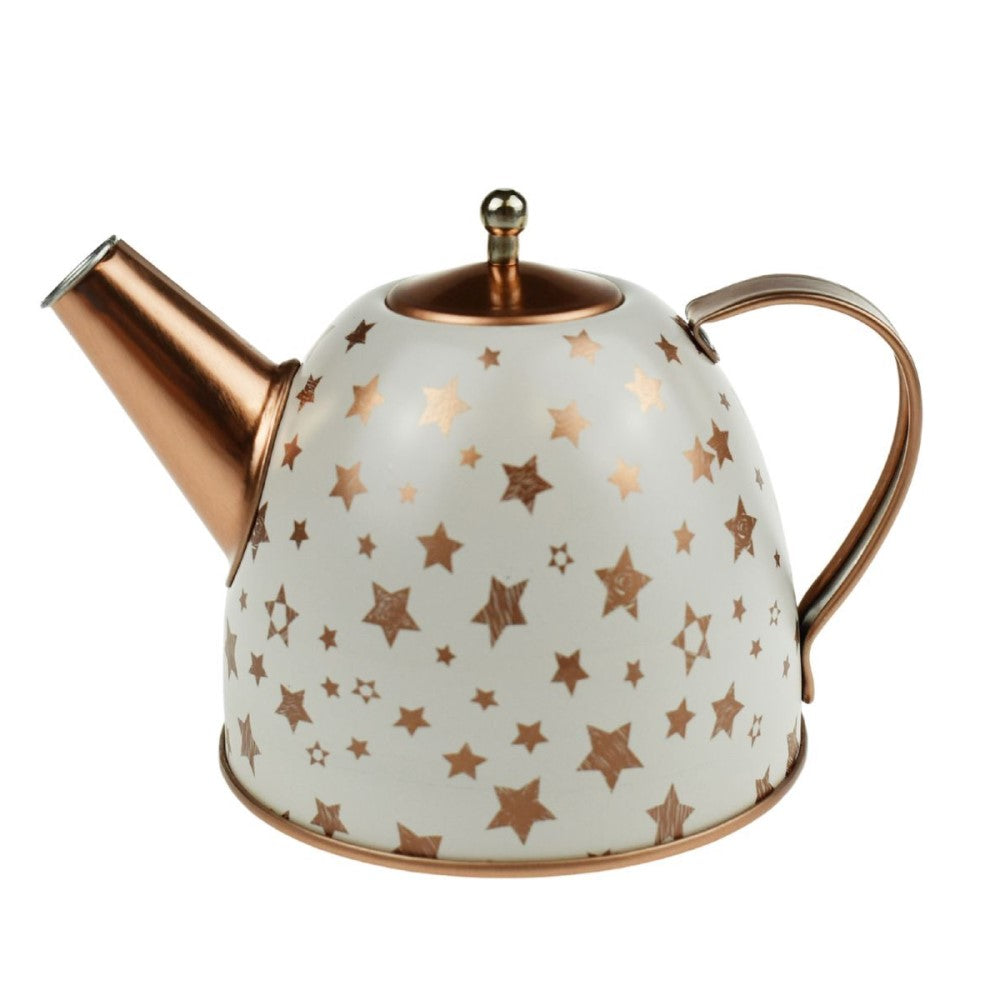 Kids Play Tin Tea Set In Suitcase - Gold Star 15Pcs