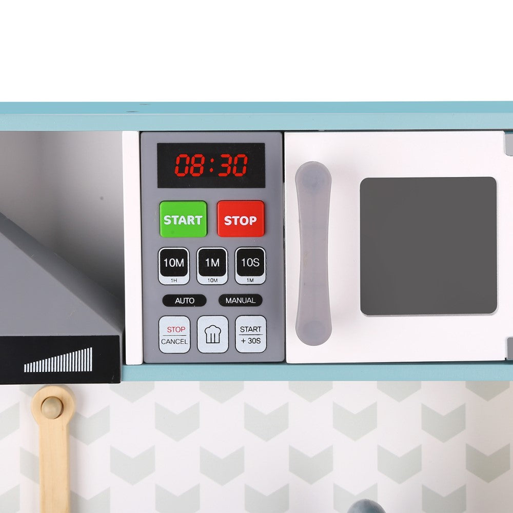 Kids Wooden Pretend & Play Kitchen Playset