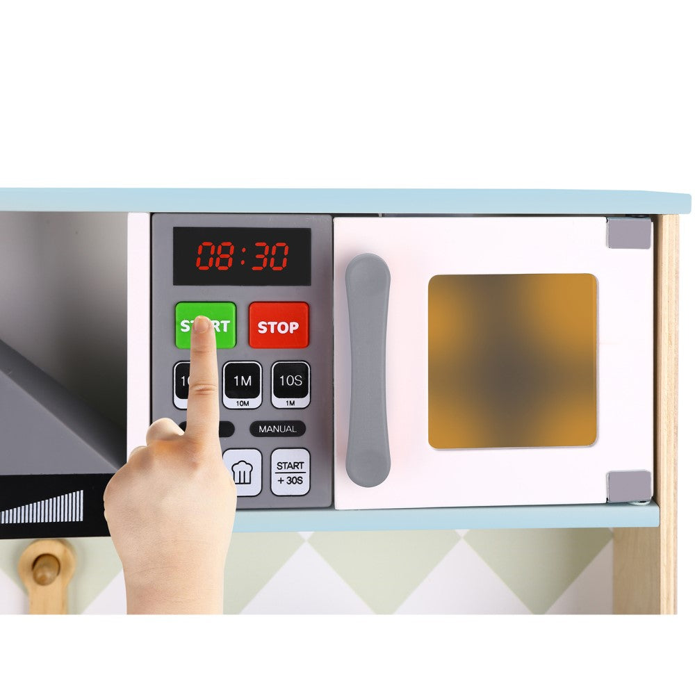 Kids Wooden Pretend & Play Kitchen Playset