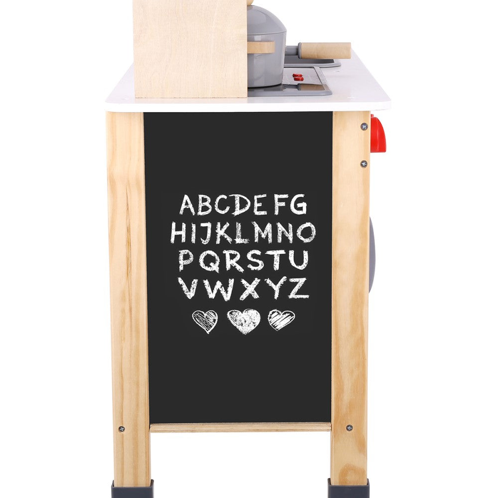 Kids Wooden Pretend & Play Kitchen Playset