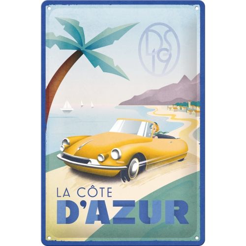 La Cote D'Azur - Sign Board 20 x 30cm