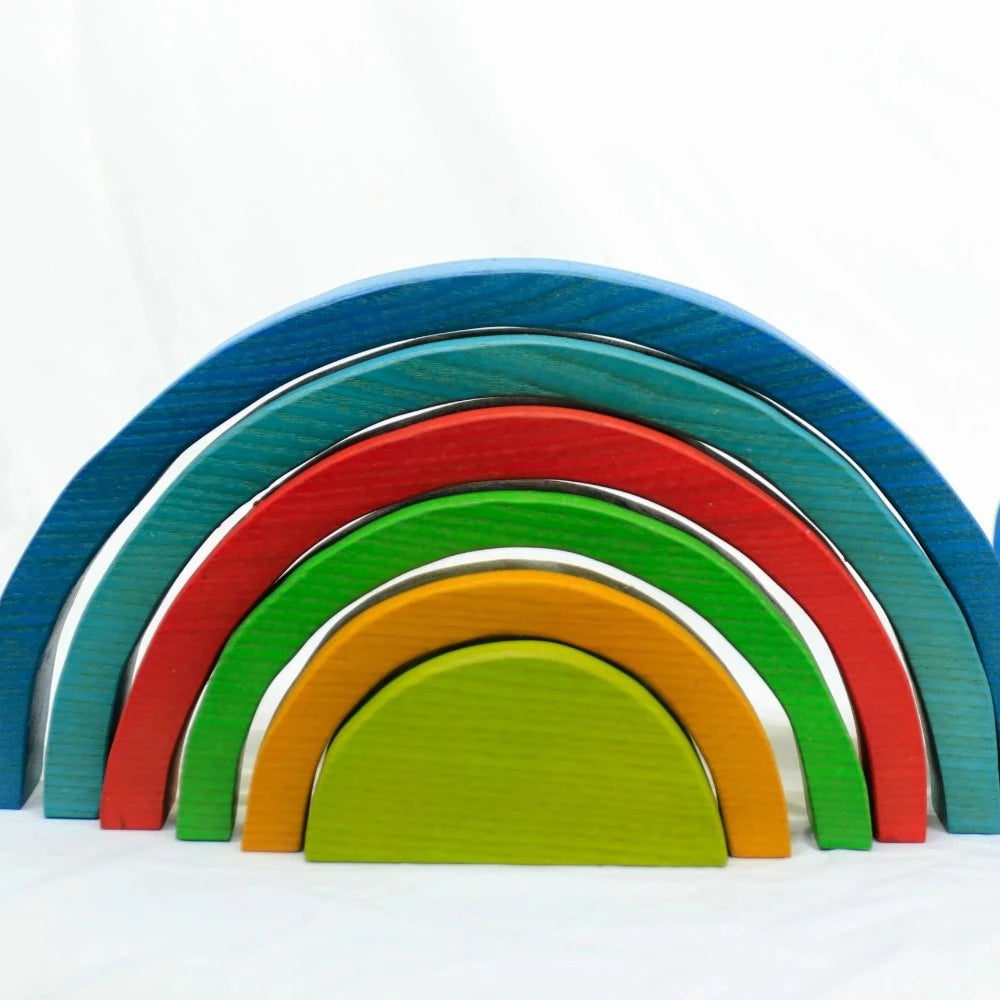 Large Colored Wood Rainbow Blocks