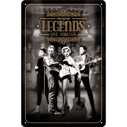 Legends Live Forever - Sign Board 20 x 30cm