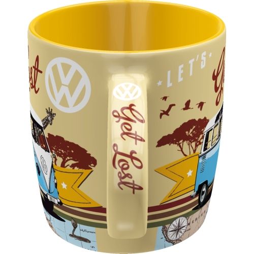"Let's Get Lost" Ceramic Coffee Mug In Gift Box