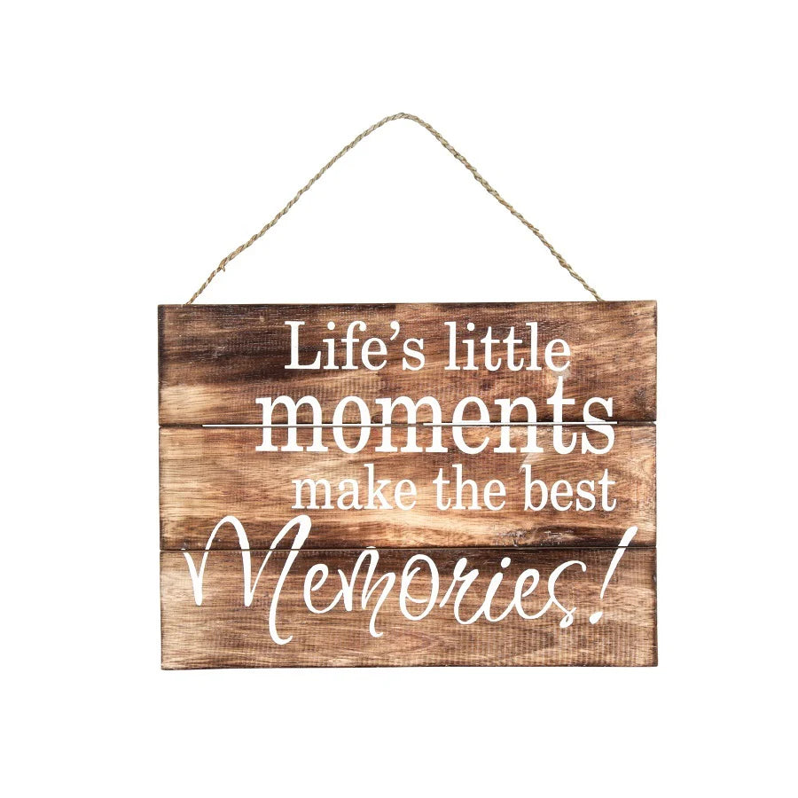 "Life's Moments" Handcrafted Wooden Wall Decor 40cms