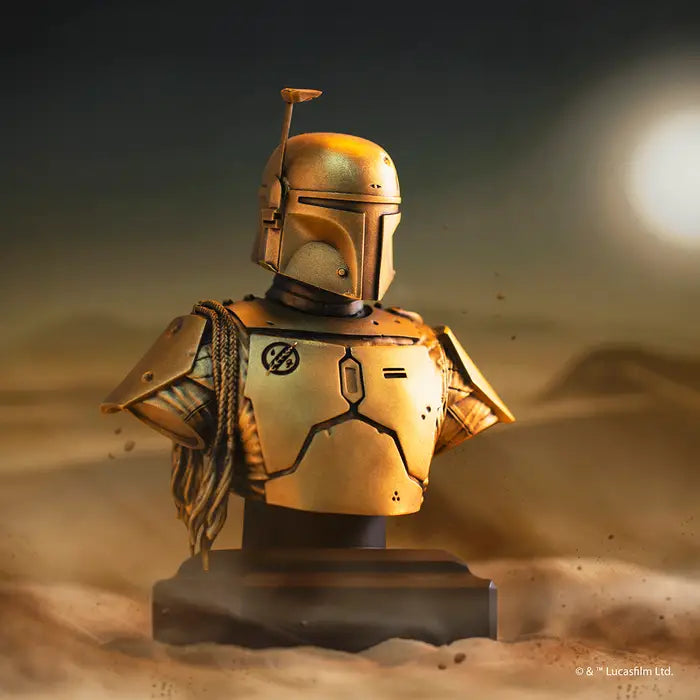 Limited Edition Boba Fett Pewter Bust - Gold