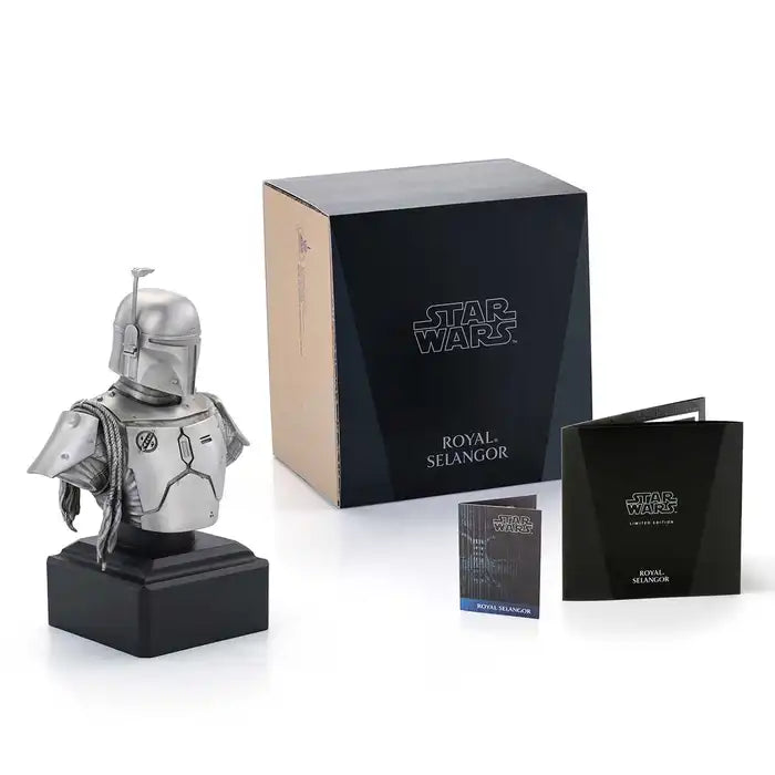 Limited Edition Pewter Boba Fett Pewter Bust - Silver