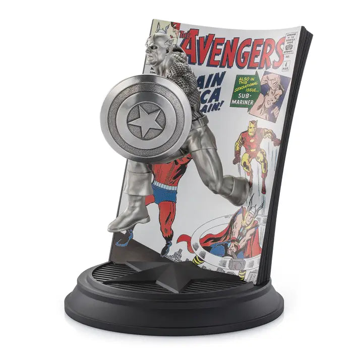 Limited Edition Captain America The Avengers Pewter Figurine - Silver