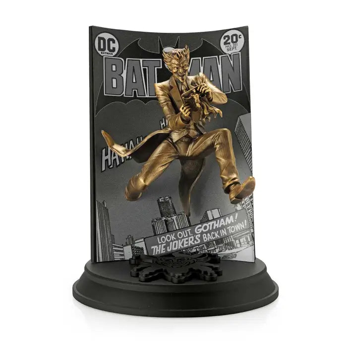 Limited Edition Silver Gilt Joker Pewter Figurine - Gold