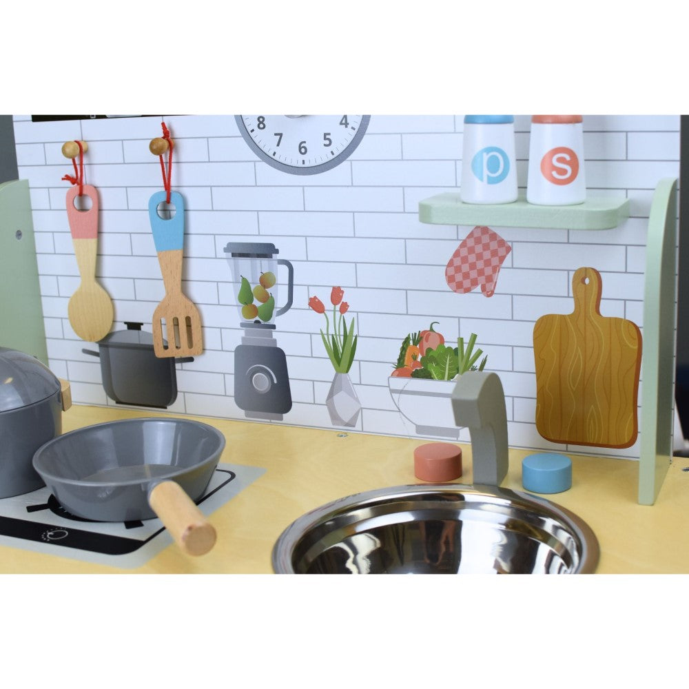 Little Joy Wooden Play Mini Kitchen - 10 Pcs