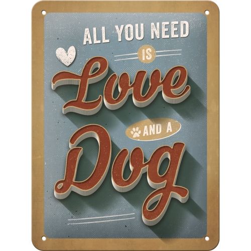 Love Dog - Small Sign Board 15 x 20cm