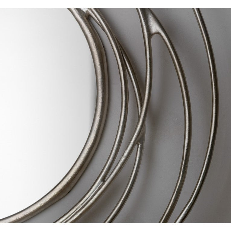 Grand Satin Silver Frame Wall Mirror