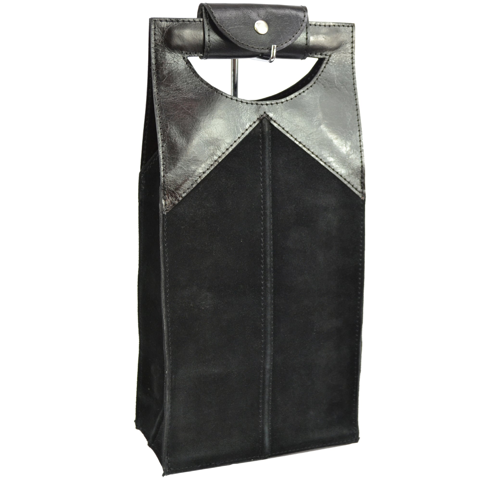 Luxe Leather SUEDE Double Wine Carrier (6 Colors To Choose)