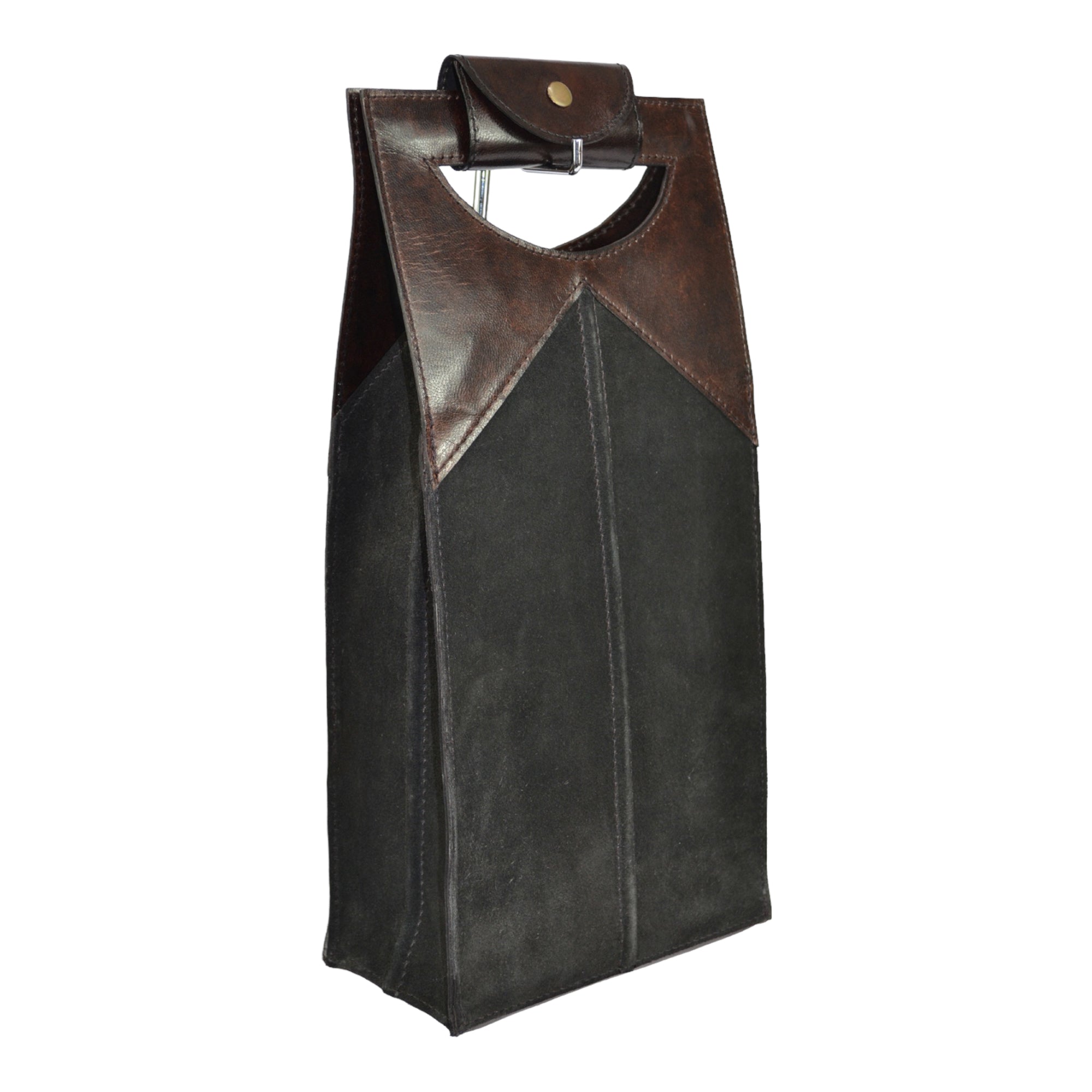 Luxe Leather SUEDE Double Wine Carrier (6 Colors To Choose)