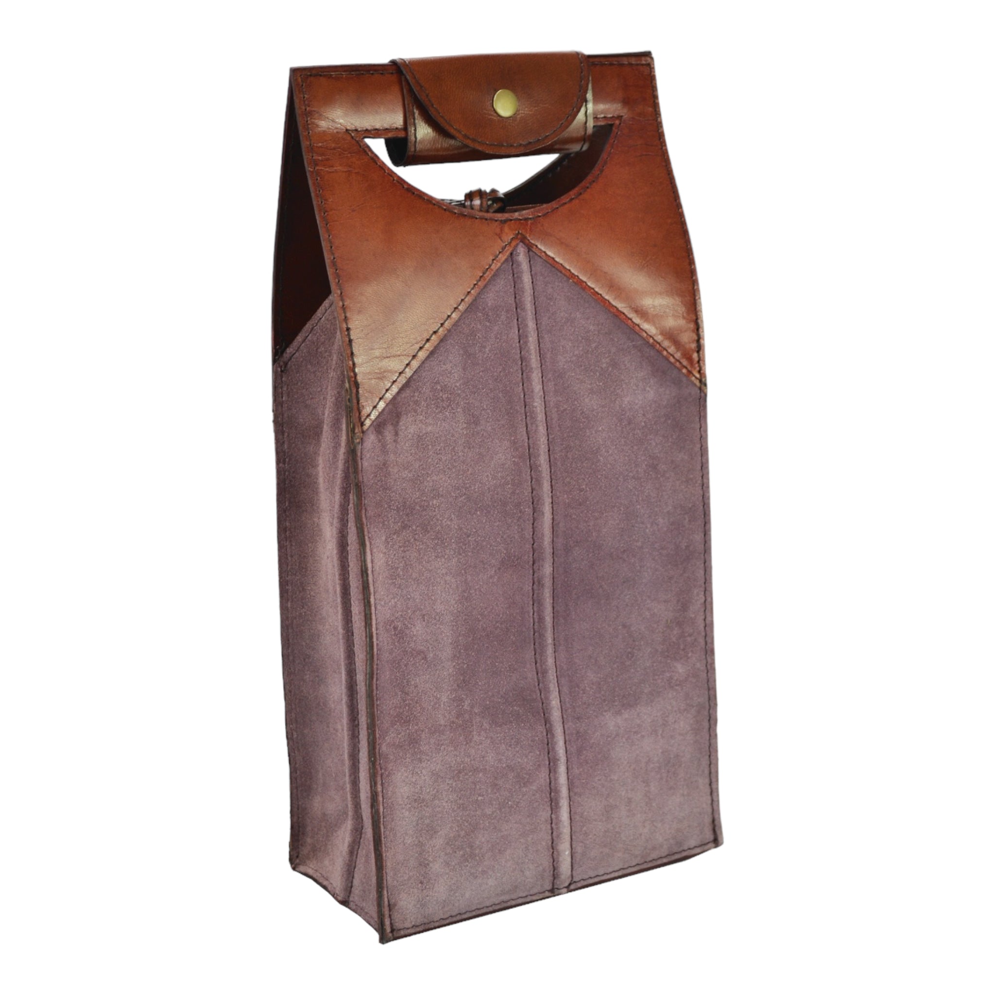 Luxe Leather SUEDE Double Wine Carrier (6 Colors To Choose)