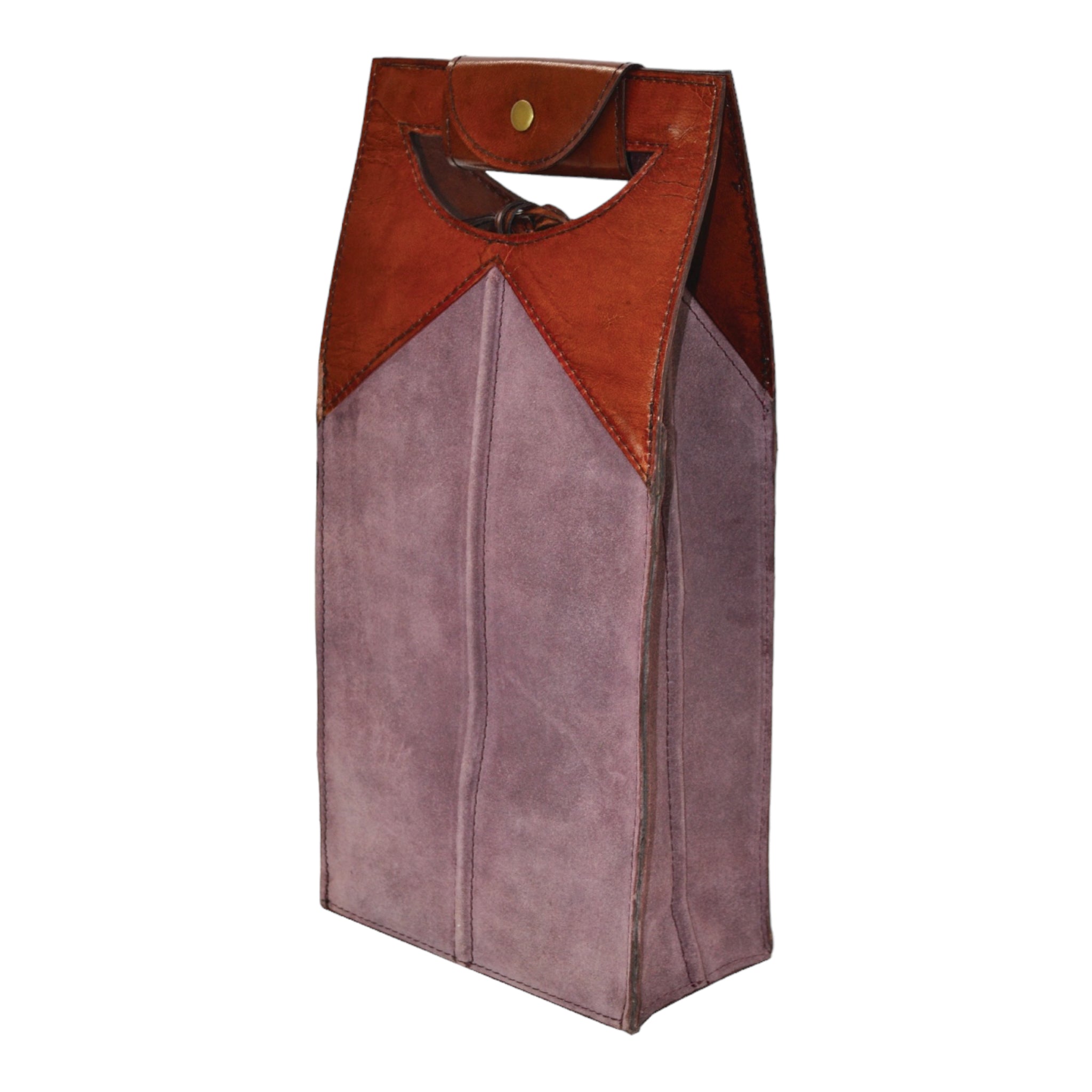 Luxe Leather SUEDE Double Wine Carrier (6 Colors To Choose)