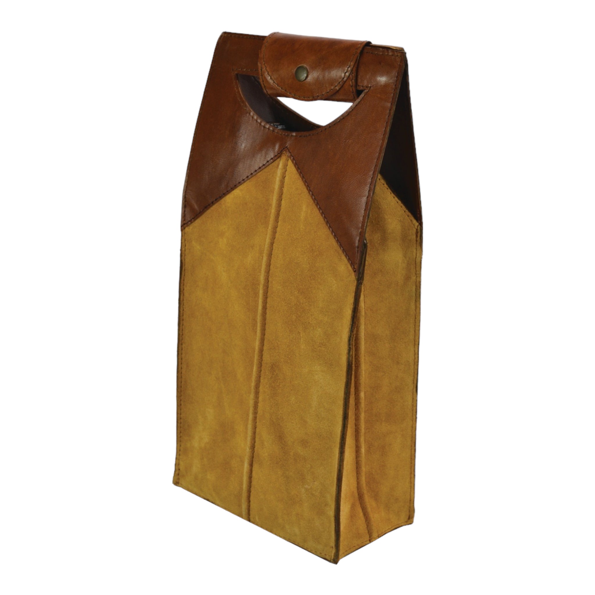 Luxe Leather SUEDE Double Wine Carrier (6 Colors To Choose)