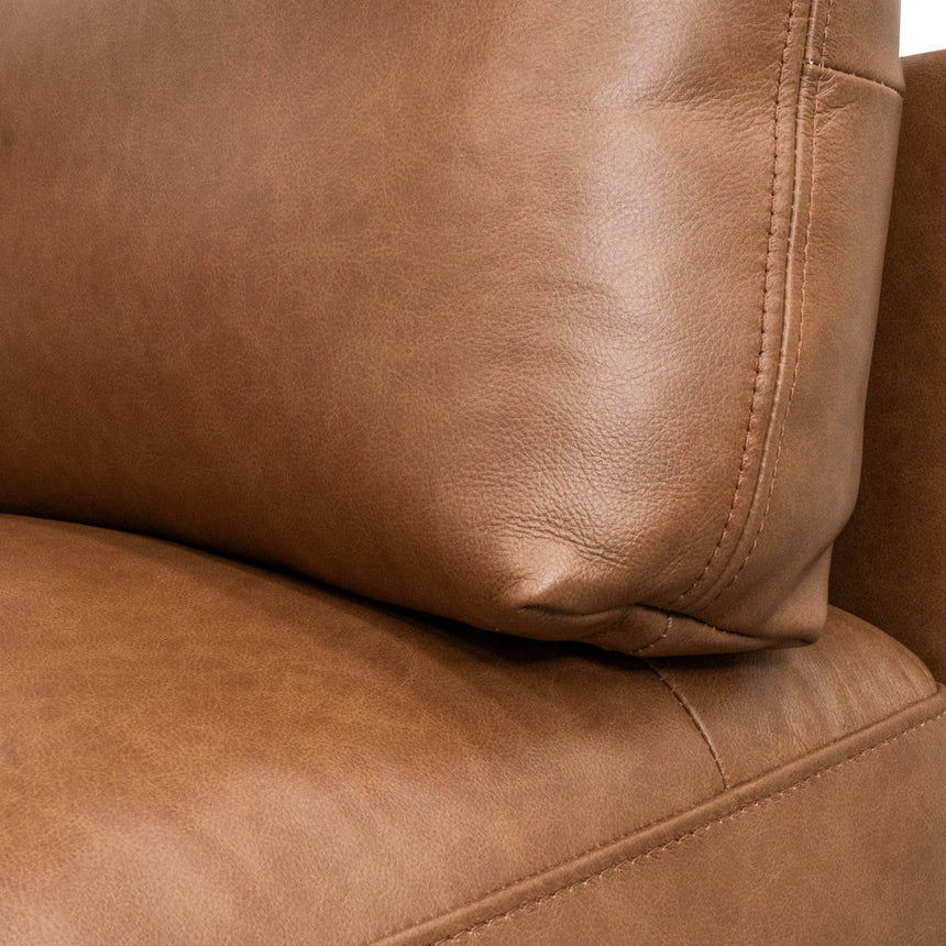 Luxurious 4-Seater Left Chaise Leather Sofa - Brown