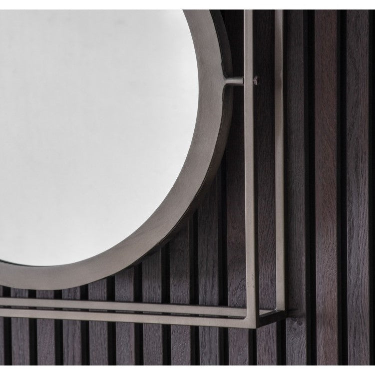 Luxurious Luster Metal Framed Mirror Zinc 61cms